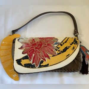 Andy Warhol Foundation Banana Clutch Purse with removable strap. Pre-owned
